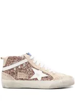 Golden Goose Mid Star Classic Sneakers In Beige