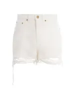 Golden Goose Shorts  Star In Cotton Denim In White