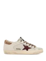 Golden Goose Super-star Canvas And Leather Sneakers In Neutro