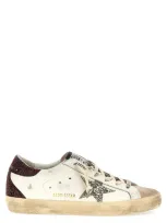 Golden Goose White Superstar Low Top Sneakers In Multicolor