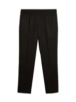 Golden Goose Logo-plaque Virgin Wool Trousers In Black