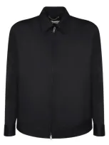 Golden Goose Men's Black Wool Zipped Jacket In Print