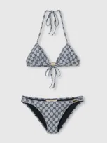 Gucci Sparkling Jersey Bikini In Blue