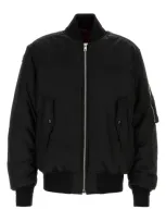 Gucci Twill Bomber Jacket In Black