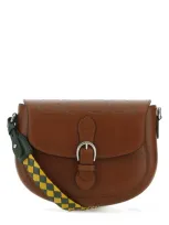 Gucci Woman Brown Leather Shoulder Bag In 2598