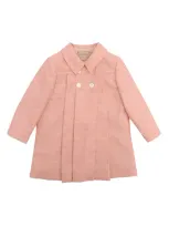 Gucci D/b Coat Flannel Gg In Pink