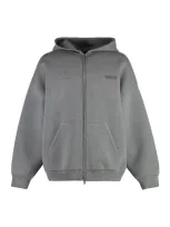 Gucci Men's Full Zip Hoodie In Grey