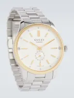 Gucci G-timeless 40mm Steel Watch In Silver