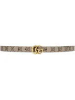 Gucci Gg Marmont Reversible Belt In Black