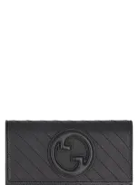 Gucci Blondie Continental Wallet In Leather In Black