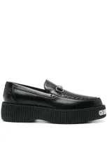 Gucci Horsebit Creeper Loafers In Black