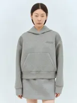 Gucci Jersey Hooded Sweatshirt In Gray