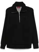 Gucci Logo-appliqué Sweatshirt In Black