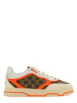 Gucci M Re-web Snkr Lthr+cnvs W-10+ Nd  Female In Multi