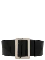 Gucci Painted Leather Belt In Black