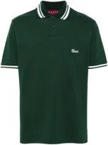 Gucci Cotton Piquet Polo Shirt With Web In Multi