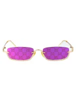 Gucci Sunglasses In 005 Gold Gold Violet