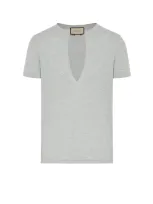 Gucci Grey Cotton T-shirt