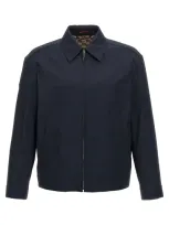 Gucci Logo-embossed Jacket In Blue