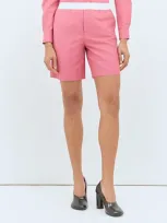 Gucci Light Wool Boxer-style Shorts In Pink