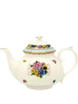 Halcyon Days Shell Garden Blue Teapot In White