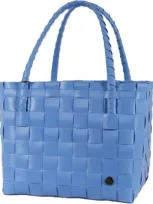 Handed By Paris Recycled Plastic Tote Bag In Blue