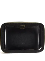 Harrods Transparent Oxford Cosmetic Bag In Black