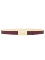 Heaven Mayhem Plate Belt In Gold & Burgundy