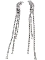 Helenezubeldia Crystal Earrings With Drops Clips Accessories In Grey