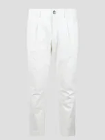 Herno Unwashed Lightweight Scuba Pants In White