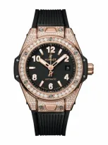 Hublot King Gold And Diamond Big Bang One Click Watch In Black