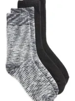 Hue 2-pack Space Dye Boot Socks In Charcoal Stripe Pack