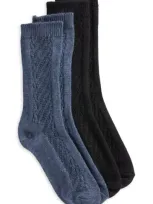 Hue Women's Seed Stitch Boot Socks, Pack Of 2 In Denim Pack