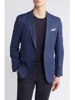 Hugo Boss Boss Hutson Textured Sport Coat In Navy