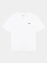 Hugo Boss Kids' Boy's Contrast Logo-print T-shirt In White