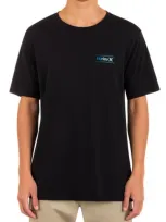 Hurley Everyday Oao Slashed Logo Graphic Tee In Black