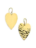 Ippolita Classico Crinkle Heart Drop Earrings In Gold