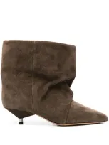 Isabel Marant 45mm Edrik Ankle Boots In Brown