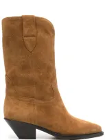 Isabel Marant Dahope 70mm Suede Boots In Brown