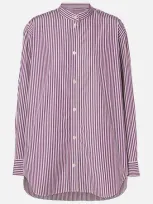 Isabel Marant Faby Cotton Shirt In Burgundy