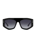 Isabel Marant Geometric Frame Sunglasses In Black