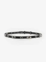 Isabel Marant Odena Belt In Black And Silver