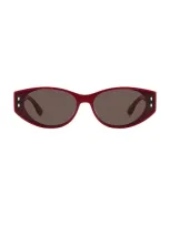 Isabel Marant Oval Sunglasses In Burgundy