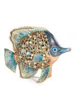 Jay Strongwater Weston Butterfly Fish Figurine In Oceana