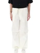 Jil Sander Belted Cargo Pants In White