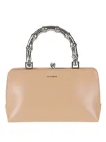 Jil Sander Goji Mini Bamboo Tote In Beige