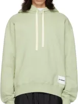 Jil Sander Hoodie Mit Logo-applikation In Grün