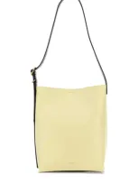 Jil Sander Cannolo Color Blocked Top Handle Bag In Beige