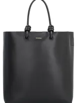 Jil Sander Leather Tote In Black