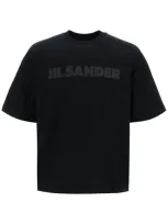 Jil Sander Logo Print Boxy T-shirt In Black